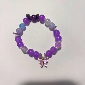 Purple butterfly bracelet